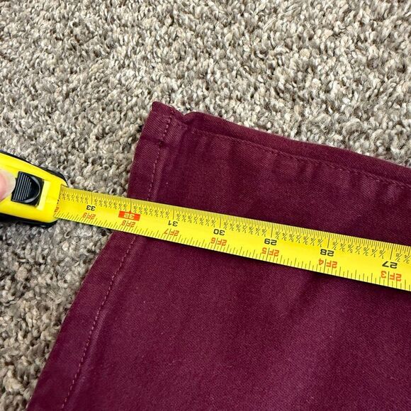 Forever 21 High Rise Waisted Jeans Flare Bellbottom Burgundy Red 28” - Picture 10 of 10